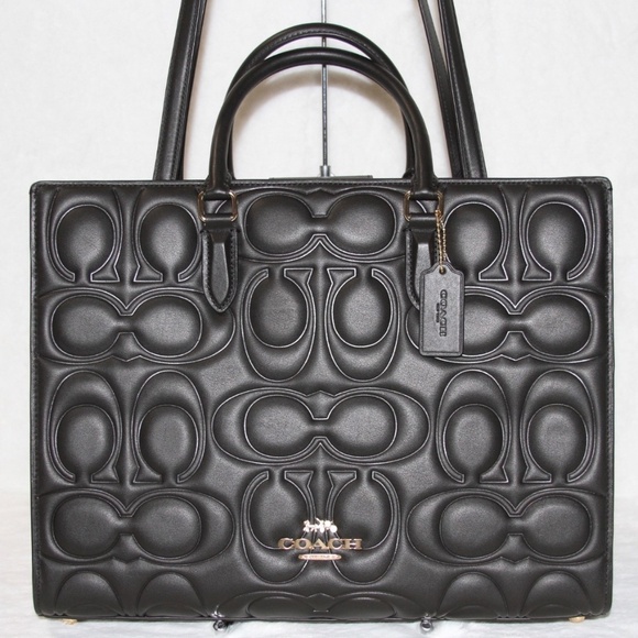 NWT Coach Maggie Large Tote Bag In Signature Leather CY672 - Picture 2 of 11